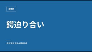 鍔迫り合い｜合気剣｜合気道武産会滋賀道場